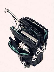 Sac à bandoulière minimaliste noir avec pochette pour téléphone, sac de téléphone en forme de cœur, sac à main, étui pour téléphone portable, pochette, léger, moderne, porte-cartes de crédit et d'identité, espèces, décontracté, cadeau pour professeurs, travail, déplacement, vacances, cadeau pour femme, cols blancs, fournitures scolaires, Fête des Enseignants, Rentrée des Classes, Saint-Valentin, portefeuille, pochette, sac pour téléphone pour femmes, portefeuille