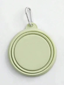 1 件可伸缩折叠狗狗爱好者和狗妈妈爱碗带挂钩，轻巧简约风格，适合散步、旅行、户外活动