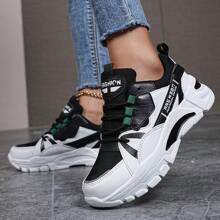Women's Thick Sole Fashionable Casual Sports Running Shoes, Comfortable And Lightweight For Outdoor Leisure