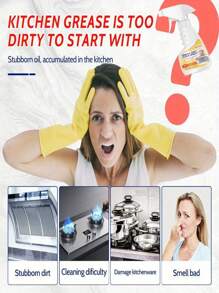 jakehoe Kitchen Heavy-Duty Oil Cleaner, Multi-Purpose Cleaning Spray Suitable For Kitchens, Countertops, Ovens, And Appliances. A Great Holiday Gift For Family And Friends (New Or Old Version Sent Randomly).