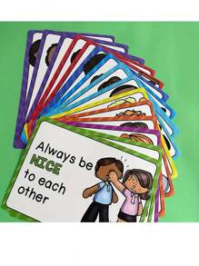 15 piezas Póster de Reglas del Aula Tamaño A4 - Póster de Reglas de la Clase Preescolar - Póster Educativo de Comportamiento en el Aula - Multicolor - Ver 6