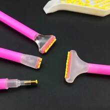 3 pièces/7 pièces Stylos peinture diamant DIY, Stylo correcteur à 3/6/9 têtes de perles, Stylo de collage rapide DIY, Stylo de prise de pierre, Stylo de peinture au diamant, Fournitures d'art