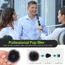 YOUSHARES Mic Wind Muff For D JI Mic - 4 Packs D JI Mic Windscreen, Mic Windshield Furry Cover Compatible With D JI Wireless Lavalier Microphone For Record Interview - 4PCS - View 2