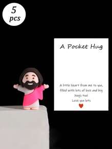 Creative Cute Silicone Mini Jesus Figurine Decor, Can Be Used As , Pocket Hugs, Positive Energy Holiday Gift Mother's Day Graduation