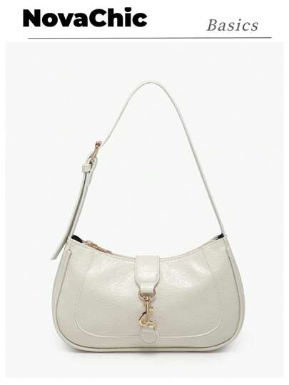 1个Novachic复古简约新月形可调节肩带手提包，适合约会、外出、派对等场合。