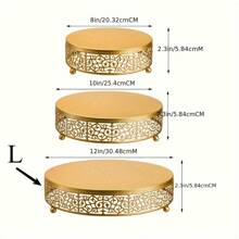 1pc Circular Metal Cake Rack Tray, Suitable For Weddings, Parties, Birthdays, Desserts, Candies, Cupcakes, And Tabletop Decorations