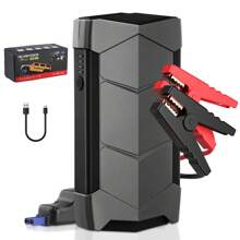 Peak Portable Car Jump Starter: All - In - One With Smart Jumper Clamps, LED Flashlight & Type - C Port - Black - View 2