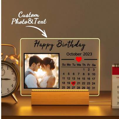 1 chiếc đèn ngủ acrylic tông màu ấm có thể tùy chỉnh, món quà cá nhân hóa độc đáo phù hợp cho các cặp đôi, kỷ niệm, Ngày Valentine, sinh nhật, đám cưới, Ngày của Mẹ, Ngày của Cha và các dịp khác. Đèn ngủ, đèn neon, trang trí nhà cửa, trang trí phòng, trang trí ngày lễ, thích hợp cho kỷ niệm, sinh nhật, đám cưới và nhiều dịp khác.