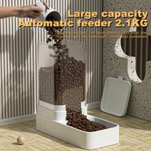 Automatic Cat Feeder & Water Dispenser With Gravity Food Storage Container For Cats And Dogs