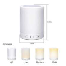 Speaker Stereo Touch Sensor Control Night Light Desk Lamp Radio - White - View 2