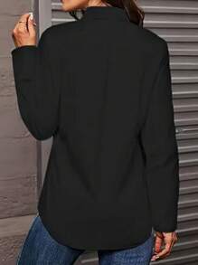 Women's Button Down Shirts Classic Fit Dress Shirt Work Business Casual Long Sleeve Blouse Tops