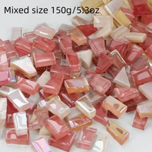150g/5,3oz Azulejos de Mosaico de Vidro de Tamanhos Mistos, Suprimentos DIY para Projetos Artísticos, Acessórios de Artesanato de Decoração Doméstica, Suprimentos de Vidro