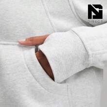 Sudadera con capucha con cremallera completa oversize de estilo scuba - Núcleo jaspeado gris ultra claro - Ver 5
