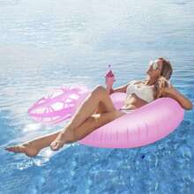 1pc Summer Inflatable Rhinestone Ring Pool Float Pink/Gold PVC Swimming Ring Water Floating Row Bed Party Supplies Beach Vacation Essentials For Pool Party Water Sports Fun Travel For Adult, Pool Inflatable, Beach Essentials, Pool Float - Multicolor - View 11