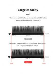 Winky Beauty 16 Rows Volume Eyelash Extensions D Curl Natural Classic Matte Black Fake Lashes Russian Soft Personal Artificial Mink False Lashes Premade Premium Cashmere Feel Individual Beauty Salon Lash Trays Stylists Lash Clusters,Eye Lash Clusters,Individual Eyelashes,Lashes,Fake Lashes - View 5