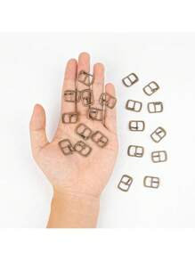 Fashion 10PCS Tiny Zinc Alloy Belt Fastener DIY Mini Belt Buckle Pin Buckle Square Right Angle Small Leash Head Pet Collar Hardware Adjustable Alloy Sandal Buckle - Multicolor - View 2