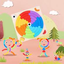 学龄前儿童智力玩具图形玩具儿童幼儿木制创意块地理板拼图蒙特梭利木制玩具 3d 木制拼图蒙特梭利玩具木制学龄前智力玩具教育木制玩具蒙特梭利木制拼图儿童益智玩具好玩的木制玩具好玩的木制拼图功能性木制玩具木制地理板拼图教育智力玩具儿童益智玩具 - 彩色 - 查看 10