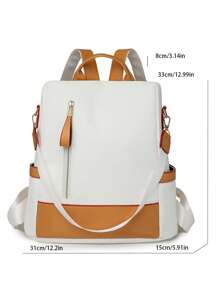 Mochila antirrobo con gran capacidad para mujer de estilo elegante para viajes y portátil, diseño chic callejero