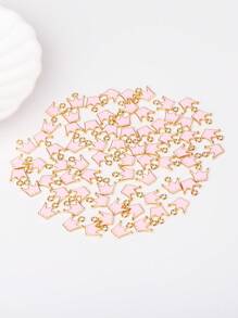 Set de 10 piezas/Paquete Accesorios de joyería con forma de corona rosa para hacer collares, pulseras y colgantes DIY - corona - Ver 3