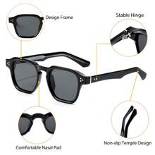 HBK HBK New Casual Glasses - Square Temple Metal Core Fashion Frame,Men's Women's Classic Eyeglasses, Suitable For Outdoor Sports, Travel, Driving & Beach Parties Street Decors Photo Props With Full Package For Summer Beach Vacation,Outdoor,Travel