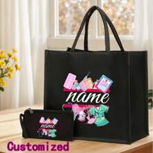 2025 New Customizable Alphabet Medical Worker Tote Bag | Linen Lining | Nurse First Aid Kit Doctor Commuting Equipment | Machineable Multi-Functional Mommy Bag, Linen Bag For Wallet