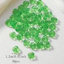 20/50pcs 3D Acrylic Four-Leaf Clover Beads (Green), Four-Leaf Clover Beads For Lucky Bracelets, Crafts, Floral Necklaces, Earrings And Other DIY Jewelry Making
