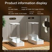 Automatic Cat Feeder & Water Dispenser With Gravity Food Storage Container For Cats And Dogs