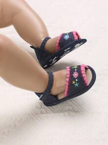 1 双夏季透气网眼婴儿鞋，软底幼儿学步鞋，适合 0-1 岁