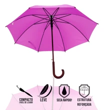 Automatic Umbrella Smooth Colorful Reinforced Against Wind