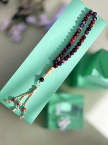1pc 33pcs 10mm Handmade Beaded Bracelet, Muslim Prayer Beads