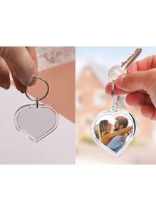 Regalo del Día de San Valentín, Llavero con foto personalizada en forma de corazón - Anillo llavero con fotografía grabada personalizada, regalo para parejas, familia, amigos - Recuerdo de acero inoxidable para aniversarios, cumpleaños, recuerdos