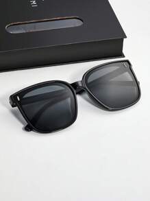 TOMI Relógio de quartzo masculino TOMI com óculos de sol, design de mostrador minimalista moderno e descolado, calendário, pulseira de liga de zinco, caixa de presente para homens, adequado para a vida diária, negócios, dia dos pais, dia dos namorados