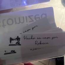 Custom 50/100/200pcs Plastic Polyester Personalized Clothing Sewing Labels, Washable, Unisex Collar Name Tags, Multi-Color Design, Dresses, T-Shirts, Scarves, Bed Sheets, Hats, Socks - White - View 8