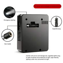 100PSI Wired Dial Car Tire Inflator, 96W 12V Portable Air Compressor With LED Light, For Car Motorcycle Bicycle Balls, Automotive Accessories, Emergency Tool