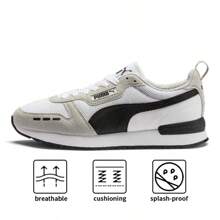 Puma Zapatos casuales con amortiguación retro R78 para hombres y mujeres, para usar a diario, viajar y hacer deporte (373117-02) - blanco-gris claro-negro - Ver 1