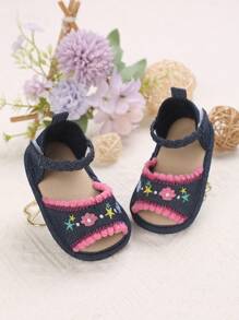 1 双夏季透气网眼婴儿鞋，软底幼儿学步鞋，适合 0-1 岁