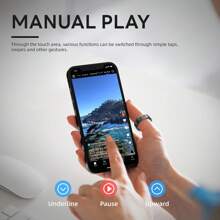 FlexTouch Smart Ring Health Tracker With Touchpad, Anillo Inteligente Para Hombre, Health Rings For Women & Men, Long Battery Life Sleep Ring, Waterproof Fitness Tracker - màu đen - Xem 7