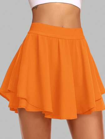 JoyGirl 女士褶皱网球裙配短裤高腰高尔夫短裙迷你裙健身裙运动短裙带口袋