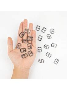 Fashion 10PCS Tiny Zinc Alloy Belt Fastener DIY Mini Belt Buckle Pin Buckle Square Right Angle Small Leash Head Pet Collar Hardware Adjustable Alloy Sandal Buckle - Multicolor - View 3