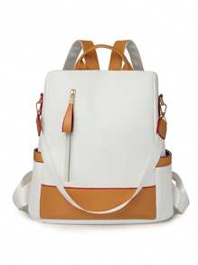 Mochila antirrobo con gran capacidad para mujer de estilo elegante para viajes y portátil, diseño chic callejero