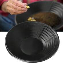 Batea de plástico dorado - Kit manual para lavar y batear oro, equipo portátil de dragado de oro para la prospección de arenas auríferas - Multicolor - Ver 2