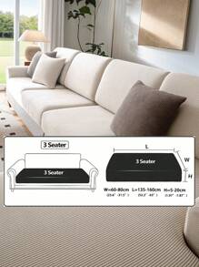 1 szt. Elastyczny wodoodporny pokrowiec na sofę żakardową, pokrowce na sofę modułową, odporne na zużycie, rozciągliwe pokrowce na sofę, zmywalne, miękkie pokrowce na poduszki na sofę, antypoślizgowe pokrowce na meble, pokrowce na sofę dla zwierząt