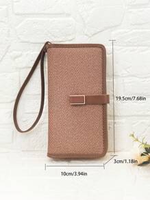 Women Long Wallet Fashion Mini Handbag Phone Purse Exquisite Patchwork Contrast Animal Print Texture PU Leather Multi-Function Zipper Phone Wallet Large Capacity Card Holder Pouch Wallet Purse Wallet