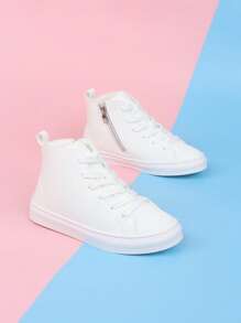 1 Pair Comfortable Sport Shoes With Tie Lace & Inner Zipper