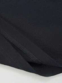 Camiseta pura de algodón con elegancia y peso de 220g para adolescentes, camiseta "Historia Educadora" con aire retro - Negro - Ver 6