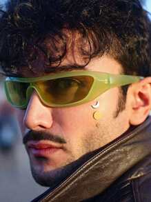 Y2K 一体式时尚眼镜 个性嘻哈小框方形简约时尚眼镜