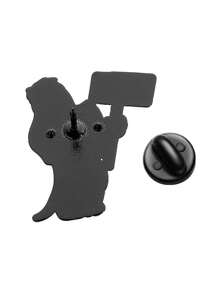 1pc I'm SO HAPPY White Puppy Brooch Cartoon Cute Brooch Collar Badge Jewelry Gift For Friends Suitable For Daily Party Wear - Multicolor - View 3