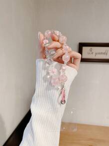 1 件装 全新时尚超大裂珠花朵手机挂绳吊坠包包饰品 - 彩色 - 查看 9