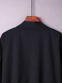 Japanese-Style Hanfu Inspired Long Yukata, Solid Color Versatile Mid-Length Robes Coat, Cosplay Outerwear,Kimono