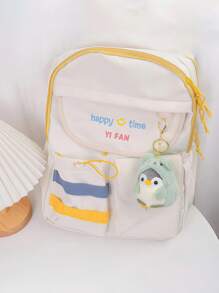 1 件可爱的 10 厘米/3.94 英寸布艺企鹅钥匙扣装饰，超柔软泰迪熊企鹅服装，完美的生日礼物，情人节